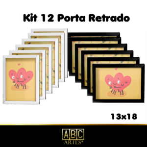 Kit 12 Porta retrato 13x18  Proteção em Acrílico