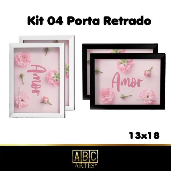Kit 04 Porta retrato 13x18  Proteção em Acrílico