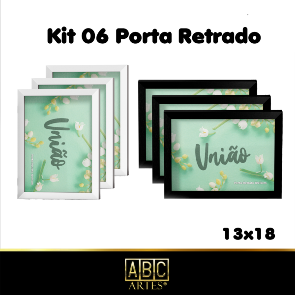 Kit 06 Porta retrato 13x18  Proteção em Acrílico