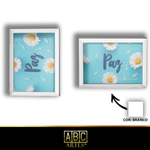 Porta Retrato 10x15 com Proteção em Acrílico Branco