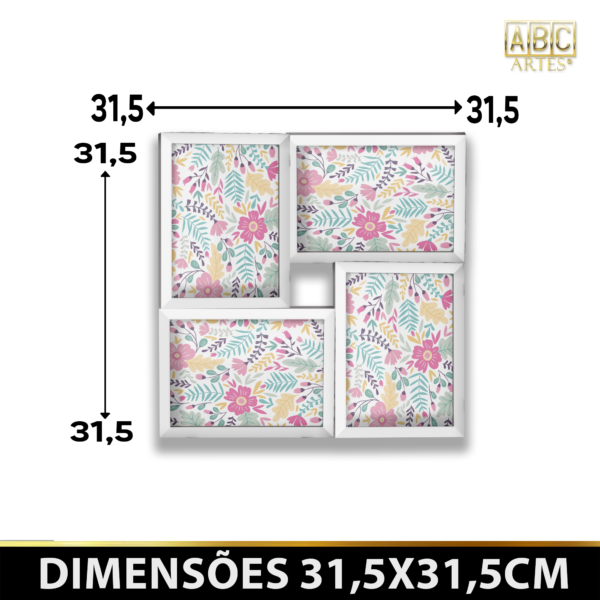Painel Porta Retrato 4 fotos 10×15 Branco - Imagem 2