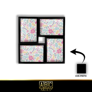 Painel Porta Retrato 4 fotos 10×15 Black