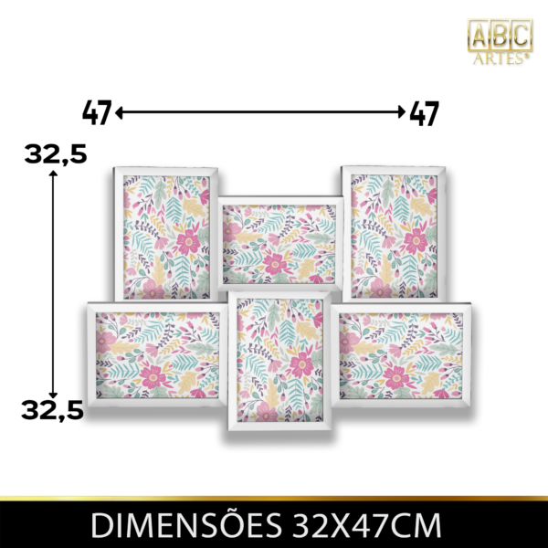 Painel Porta Retrato 6 fotos 10×15 Branco - Imagem 2