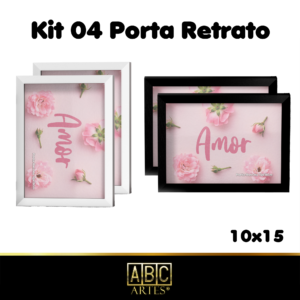 Kit 4 Porta retrato 10x15 Proteção em Acrílico