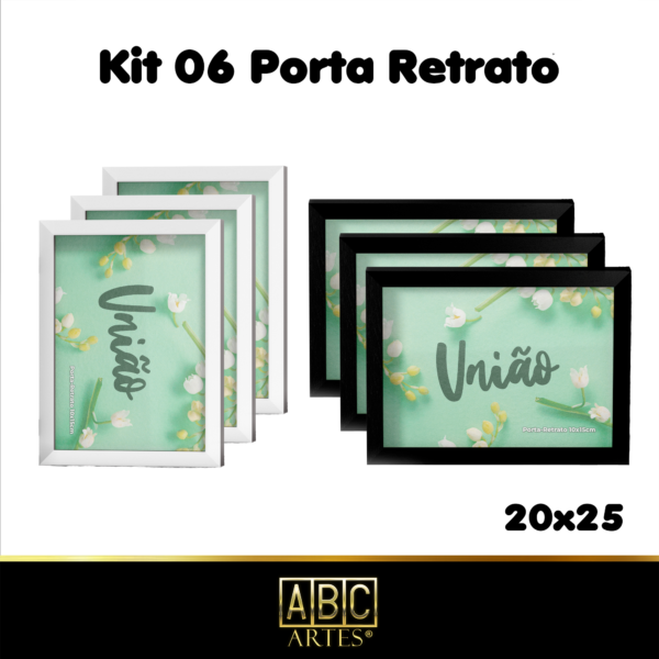 Kit 06 Porta retrato 20X25  Proteção em Acrílico